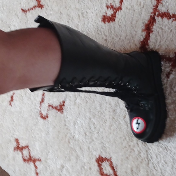 SUPER RARE-Size W11- Dolls Kill.X.Marilyn Manson-Knee High Platforms!! - Picture 16 of 17